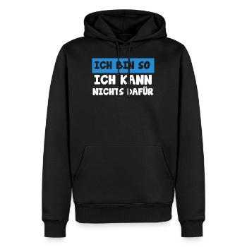 Je suis tellement TShirt cadeau énonciations drôles - Sweat à capuche Premium bio Homme - noir - Devant - Nico (187cm)