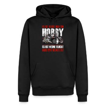 TRIKER HOBBY T-SHIRT - Men’s Premium Organic Hoodie - black - Front - Nico (187cm)