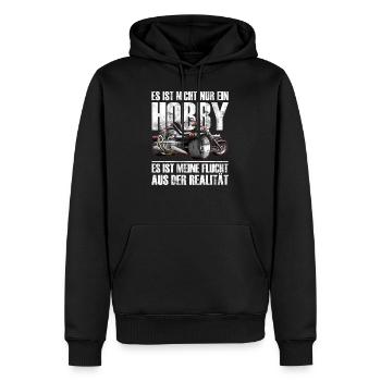 TRIKER HOBBY T-SHIRT - Men’s Premium Organic Hoodie - black - Front - Nico (187cm)