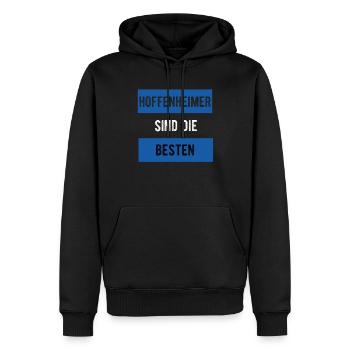 Hoffenheimer sind die besten - Männer Premium Bio Hoodie - Schwarz - Vorne - Nico (187cm)