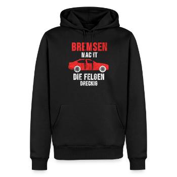 Auto TShirt Autofahrer Automobile Geschenk - Männer Premium Bio Hoodie - Schwarz - Vorne - Nico (187cm)