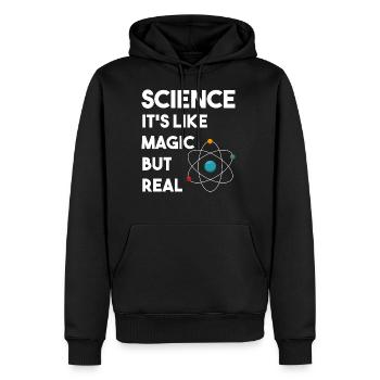 Science Drôle de sort physicien chimiste cadeau - Sweat à capuche Premium bio Homme - noir - Devant - Nico (187cm)