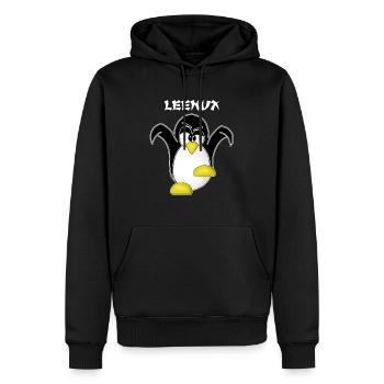 Linux Computer Nerd Geek Cadeau Admin. Informatique - Sweat à capuche Premium bio Homme - noir - Devant - Nico (187cm)