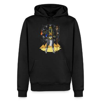 Anubis ägyptischer Gott Wolf Ancient Mythology - Männer Premium Bio Hoodie - Schwarz - Vorne - Nico (187cm)