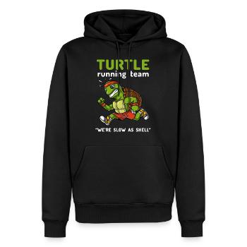 Tortue Running Team Cardio Entraînement - Sweat à capuche Premium bio Homme - noir - Devant - Nico (187cm)