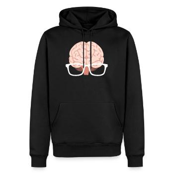 Nerd - Sweat à capuche Premium bio Homme - noir - Devant - Nico (187cm)
