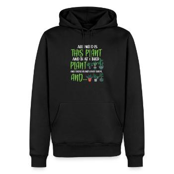 Jardinier jardinier jardinier plantation cadeau - Sweat à capuche Premium bio Homme - noir - Devant - Nico (187cm)