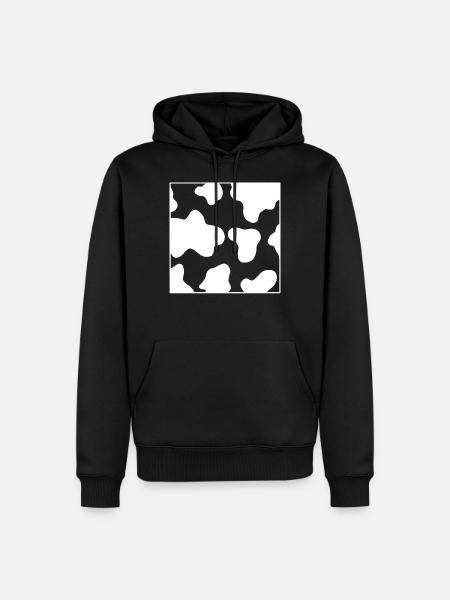 Kuhflecken - Männer Premium Bio Hoodie - Schwarz