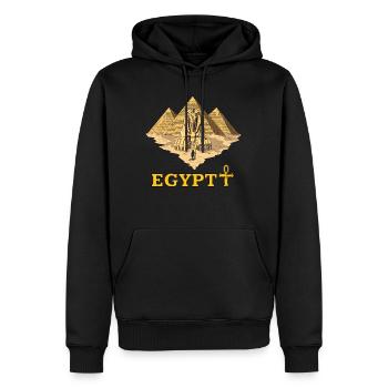 Sphinx-alte Mythologie der ägyptischen Pyramiden - Männer Premium Bio Hoodie - Schwarz - Vorne - Nico (187cm)