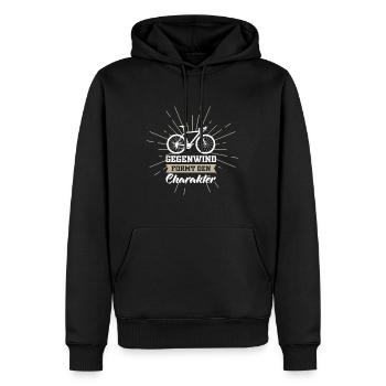Road bike gift idea - Men’s Premium Organic Hoodie - black - Front - Nico (187cm)