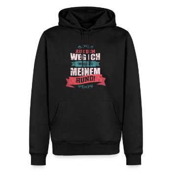 Hund Hundeliebe - Männer Premium Bio Hoodie - Schwarz - Vorne - Nico (187cm)