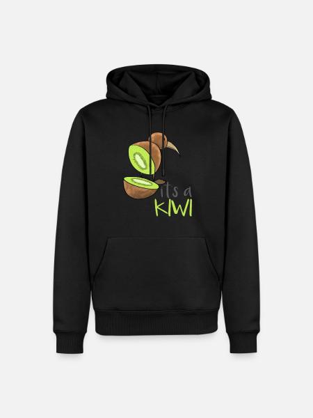 Kiwi Fruit Kiwi Bird - Men’s Premium Organic Hoodie - black