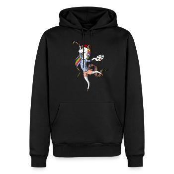 Unicorn Painter Artist Art Student Painting - Men’s Premium Organic Hoodie - black - Front - Nico (187cm)
