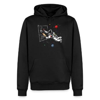 Astronaute de l'espace Artiste peintre Cosmic Galaxy - Sweat à capuche Premium bio Homme - noir - Devant - Nico (187cm)