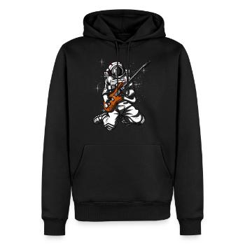 Astronaute Bassiste Space Space Music - Sweat à capuche Premium bio Homme - noir - Devant - Nico (187cm)