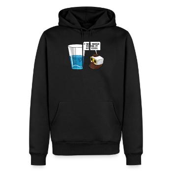 Drôle Physique Science Eau Blague Glace - Sweat à capuche Premium bio Homme - noir - Devant - Nico (187cm)