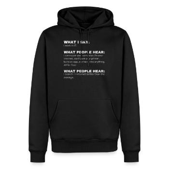 Programmeur de cadeaux drôles Computer Nerds IT - Sweat à capuche Premium bio Homme - noir - Devant - Nico (187cm)