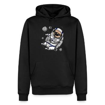 Animal de compagnie astronaute - Sweat à capuche Premium bio Homme - noir - Devant - Nico (187cm)