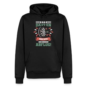 Fléchettes fléchettes - Sweat à capuche Premium bio Homme - noir - Devant - Nico (187cm)
