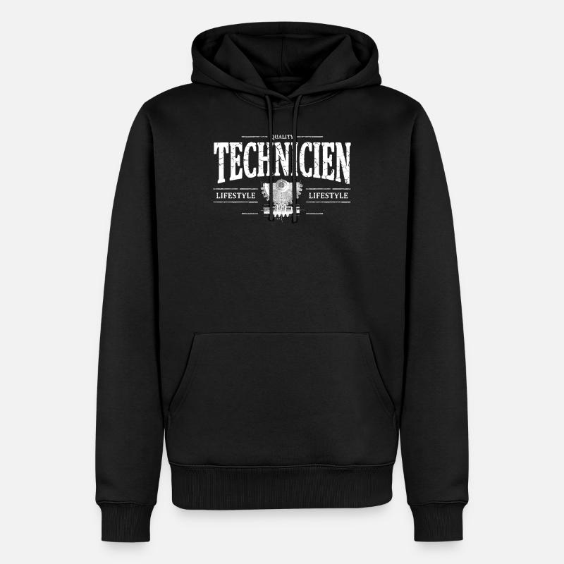 Technicien - Sweat à capuche Premium bio Homme - noir