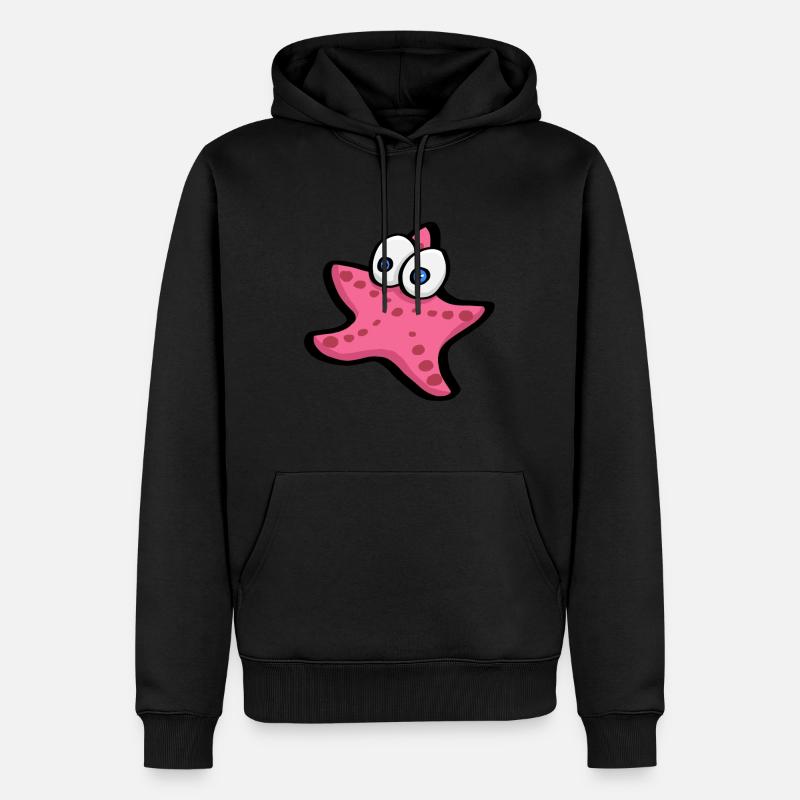 Les étoiles de mer effrayées - Sweat à capuche Premium bio Homme - noir
