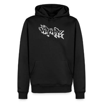 hip hop - Men’s Premium Organic Hoodie - black - Front - Nico (187cm)