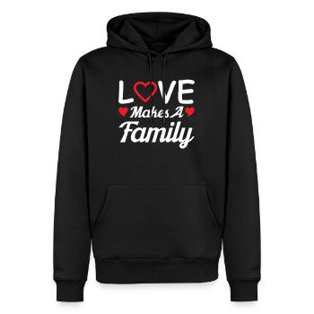 Love Makes A Family Adoption Foster Love - Männer Premium Bio Hoodie - Schwarz - Vorne - Nico (187cm)