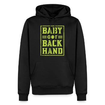 Tennis Player Baby Got Backhand Court Women - Sweat à capuche Premium bio Homme - noir - Devant - Nico (187cm)
