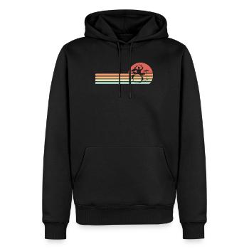 Schlagzeug Drummer Geschenk - Männer Premium Bio Hoodie - Schwarz - Vorne - Nico (187cm)