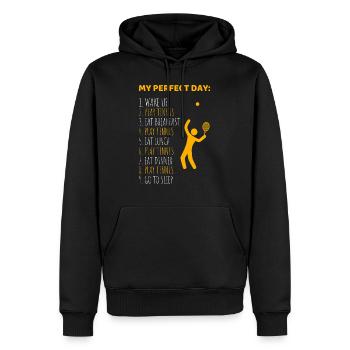 Journée de tennis cadeau de joueur de tennis tennis - Sweat à capuche Premium bio Homme - noir - Devant - Nico (187cm)