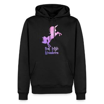 La dernière des filles de la corne de vin - Sweat à capuche Premium bio Homme - noir - Devant - Nico (187cm)