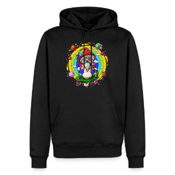 Champignon magique champignons champignons psychédéliques - Sweat à capuche Premium bio Homme - noir - Devant - Nico (187cm)