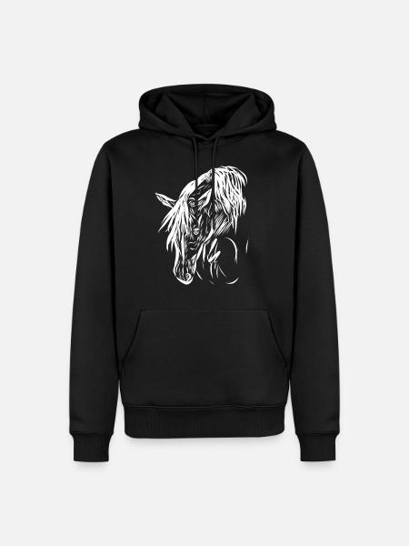 Horse - Men’s Premium Organic Hoodie - black