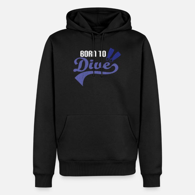 Plongeurs plongeurs - Sweat à capuche Premium bio Homme - noir