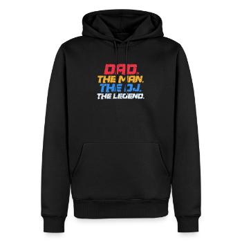 DJ Vater Dad Djing Discjockey Vatertag Geschenk - Männer Premium Bio Hoodie - Schwarz - Vorne - Nico (187cm)