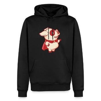 Super Pig Super Pig - Männer Premium Bio Hoodie - Schwarz - Vorne - Nico (187cm)