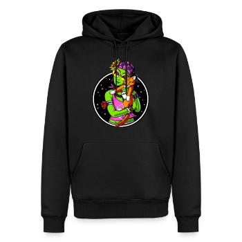 Weltraum-Alien Cat Cute Kitten Pet - Männer Premium Bio Hoodie - Schwarz - Vorne - Nico (187cm)