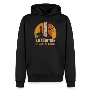 3.6 Roentgen Not great, not terrible - Men’s Premium Organic Hoodie - black - Front - Nico (187cm)