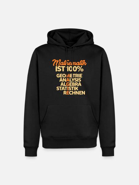 Mathematik - Männer Premium Bio Hoodie - Schwarz