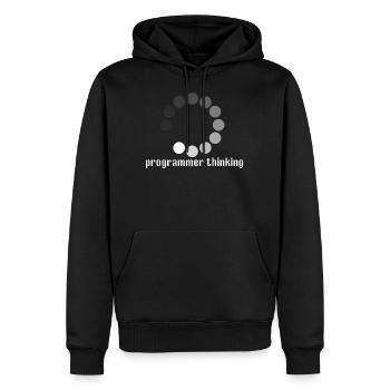 Programmer-thinking - Men’s Premium Organic Hoodie - black - Front - Nico (187cm)