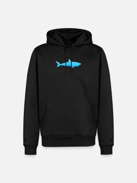 requin - Sweat à capuche Premium bio Homme - noir