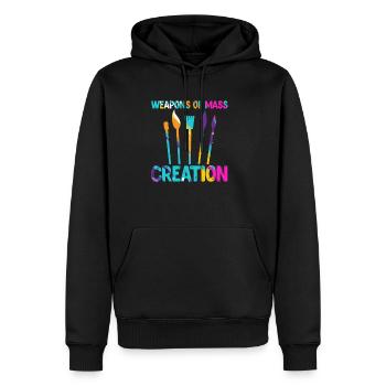 artiste - Sweat à capuche Premium bio Homme - noir - Devant - Nico (187cm)