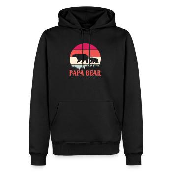 Dad Bear Daddy Bear Son Daughter Father's Day Gift - Men’s Premium Organic Hoodie - black - Front - Nico (187cm)