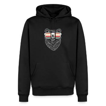 porter - Sweat à capuche Premium bio Homme - noir - Devant - Nico (187cm)