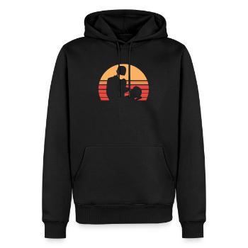 Dentiste dentisterie - Sweat à capuche Premium bio Homme - noir - Devant - Nico (187cm)