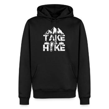 Wanderung - Männer Premium Bio Hoodie - Schwarz - Vorne - Nico (187cm)