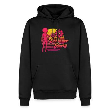 Schlager Party Geschenk - Männer Premium Bio Hoodie - Schwarz - Vorne - Nico (187cm)