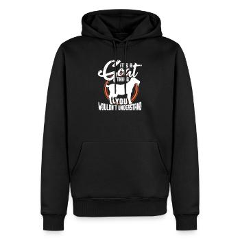 Goat goat goat goat farmer gift - Men’s Premium Organic Hoodie - black - Front - Nico (187cm)