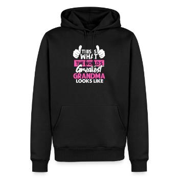 Großmutter Oma Grossmutter Enkel Mutter Geschenk - Männer Premium Bio Hoodie - Schwarz - Vorne - Nico (187cm)