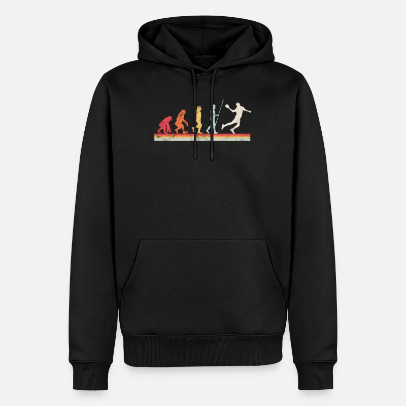 Handball Evolution - Männer Premium Bio Hoodie - Schwarz